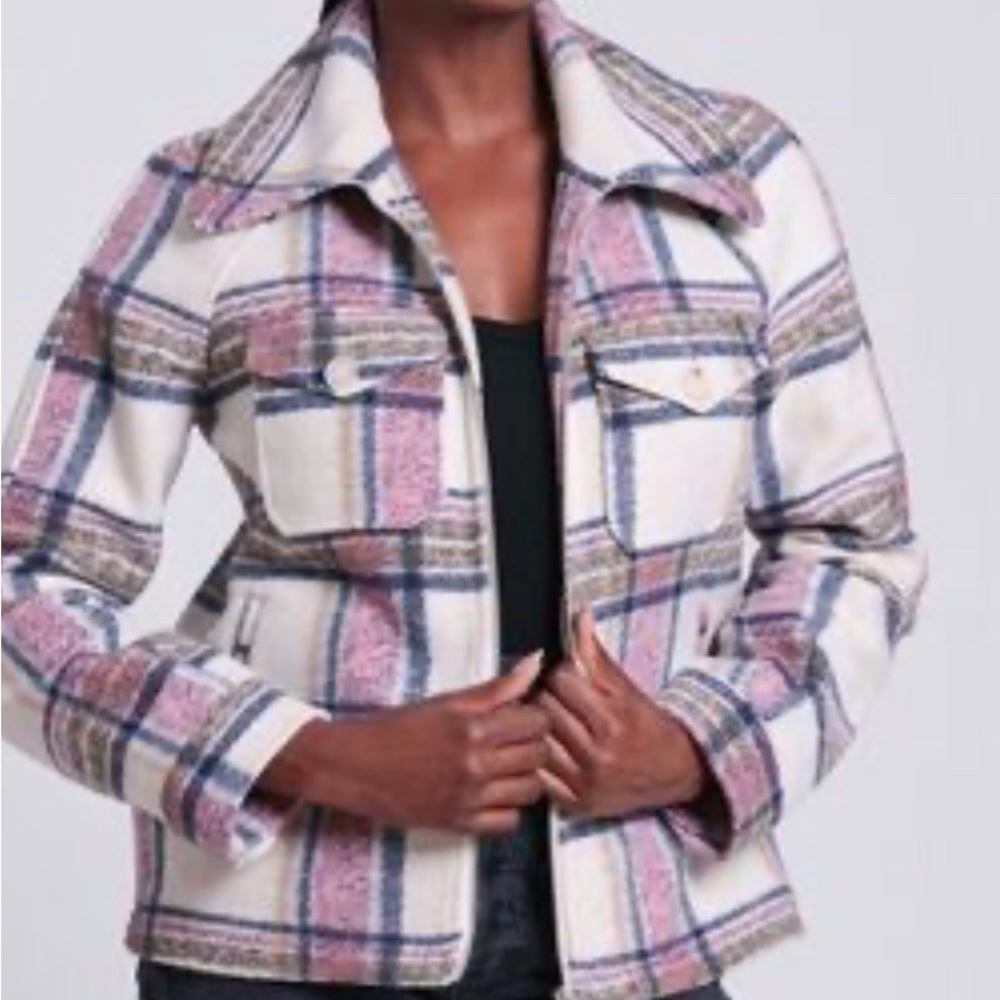 Avec Les Filles Pink and Blue Plaid Jacket - Picture 16 of 16